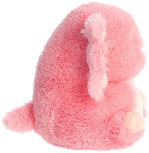 Aurora® Round Rolly Pet™ Ari Axolotl™ Stuffed Animal - Adorable Companions - On-The-Go Fun - Pink 5 Inches