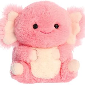 Aurora® Round Rolly Pet™ Ari Axolotl™ Stuffed Animal - Adorable Companions - On-The-Go Fun - Pink 5 Inches