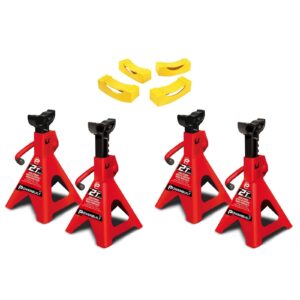 powerbuilt jack stands, 2 ton, heavy duty steel w/stand covers