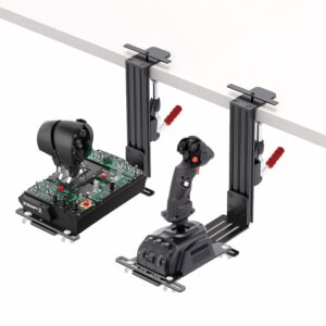 2 Set Desk Mount for Flight Sim Game Joystick, Throttle, Hotas system Compatible with Logitech X56, X52，compatible with Thrustmaster T-Flight Hotas/T.16000M/TCA/Warthog 10C&Throttle/Winwing Orion 1&2