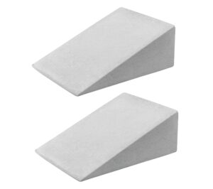 teak tuning 2pk monument series concrete fingerboard medium kicker ramp obstacles - 4" long, 1.5" tall - ultra premium, super durable polymer modified concrete - sterling gray colorway