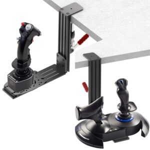 2 Set Desk Mount for Flight Sim Game Joystick, Throttle, Hotas system Compatible with Logitech X56, X52，compatible with Thrustmaster T-Flight Hotas/T.16000M/TCA/Warthog 10C&Throttle/Winwing Orion 1&2