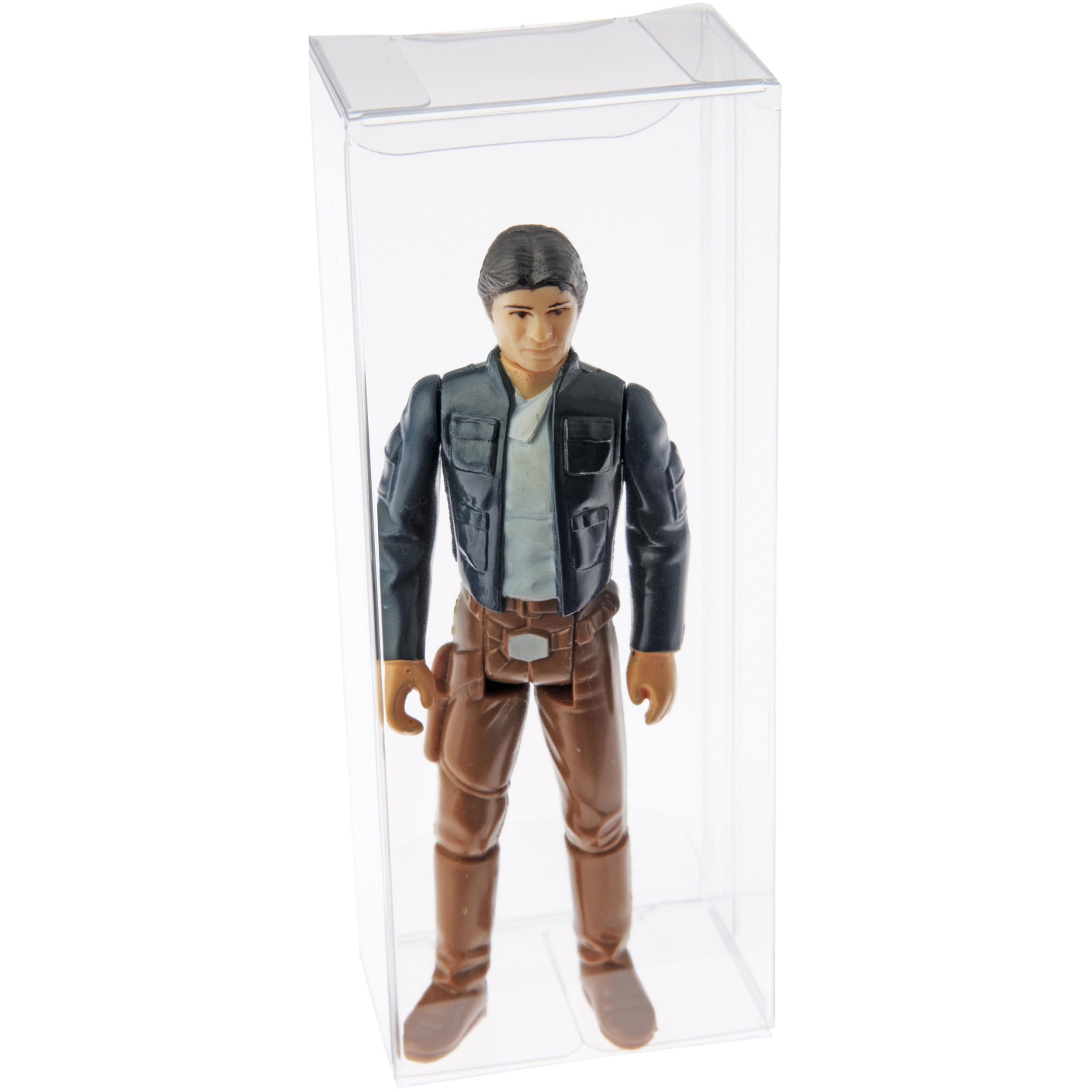 Plymor Clear Folding Action Figure Storage / Display Protector Box, 1.75" W x 1.25" D x 4.5" H, fits 3.75" Figures, 20-Pack