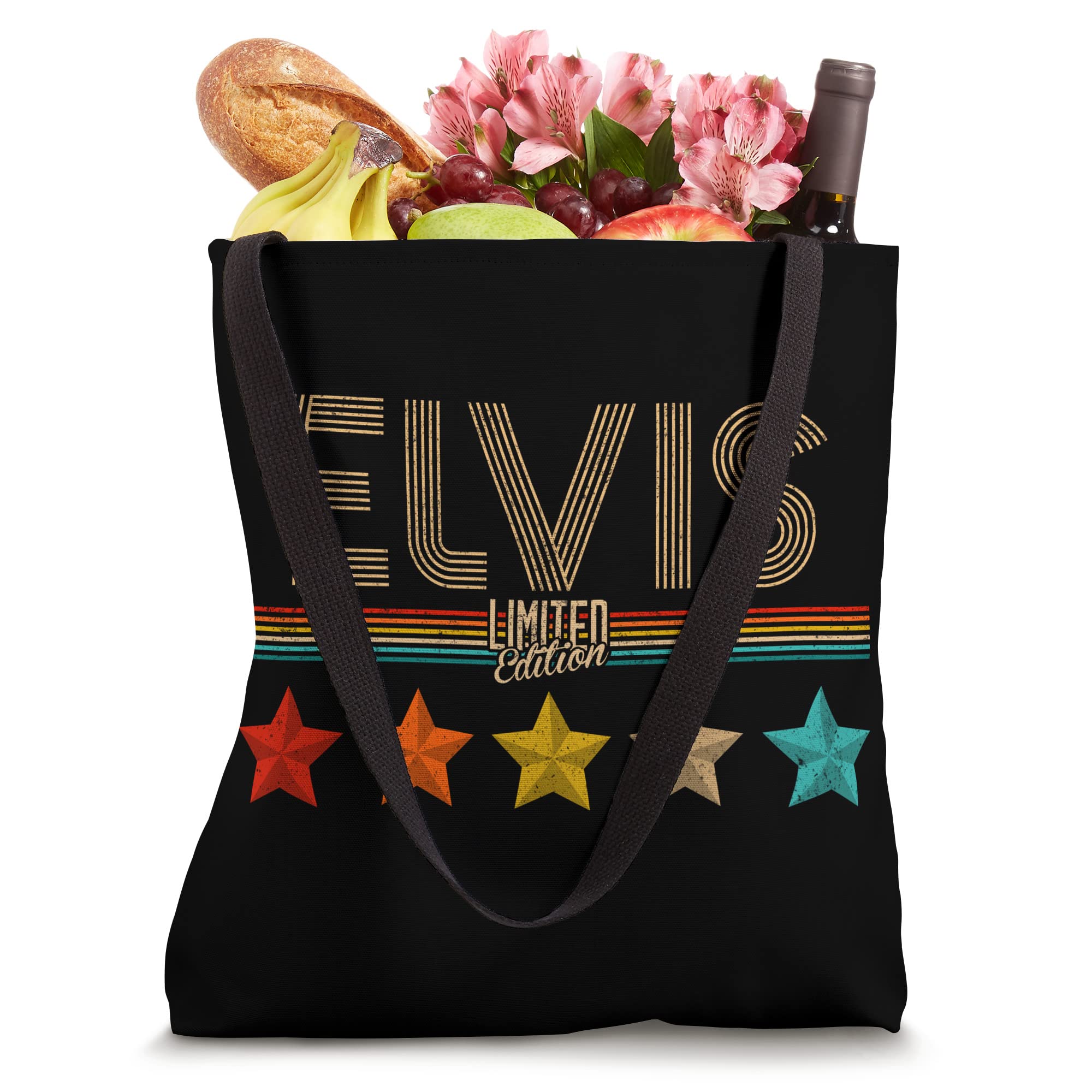 Elvis T-Shirt Elvis Name Birthday Shirt Gift Elvis Tote Bag