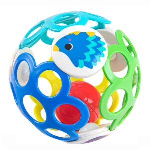 Auspint 6-12 Months Infant Easy Grip Rattle Ball Toys, Sensory Balls for Newborns to Practice Hand Grip Skills