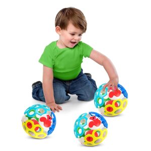 Auspint 6-12 Months Infant Easy Grip Rattle Ball Toys, Sensory Balls for Newborns to Practice Hand Grip Skills