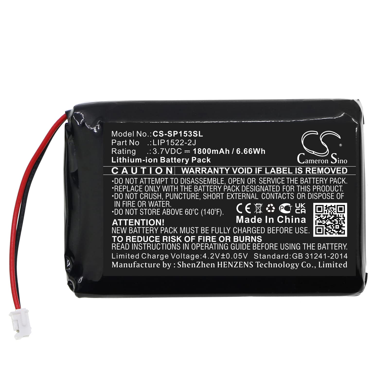 Qigenia LIP1522-2J Replacement Battery for CUH-ZCT2H CUH-ZCT2J15 CUH-ZCT2J CUH-ZCT2J17 CUH-ZCT2J12 CUH-ZCT2J13 ZH-ZCT2J28 CUH-ZCT2J11 CUH-ZCT2 CUH-ZCT2J25 CUH-ZCT2J29,Battery (1800mAh/3.7V)