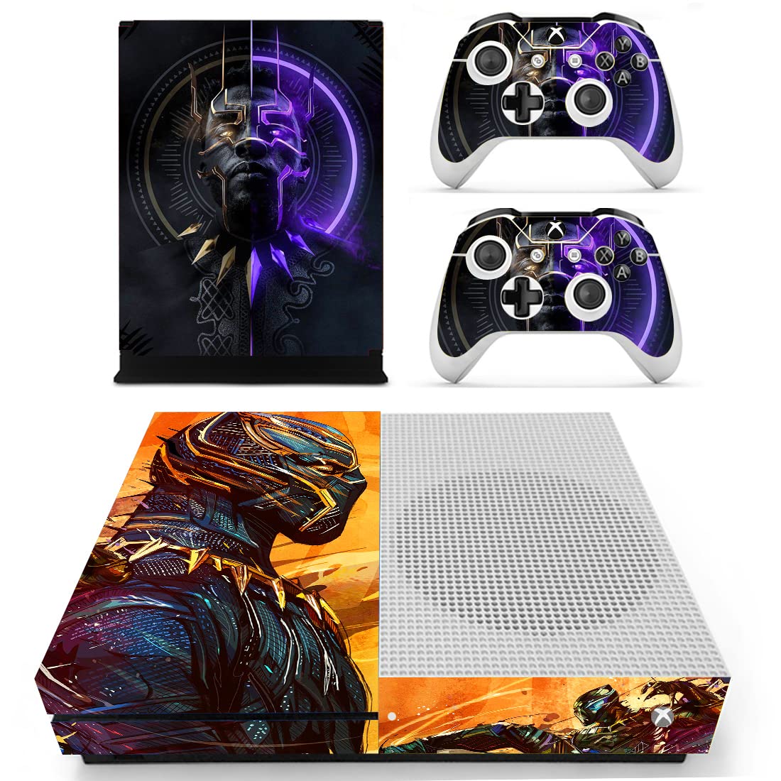 JOCHUI XB One Slim S Console Skin Set Decal Skin Vinyl Stickers for XB One S Console Controllers Panther