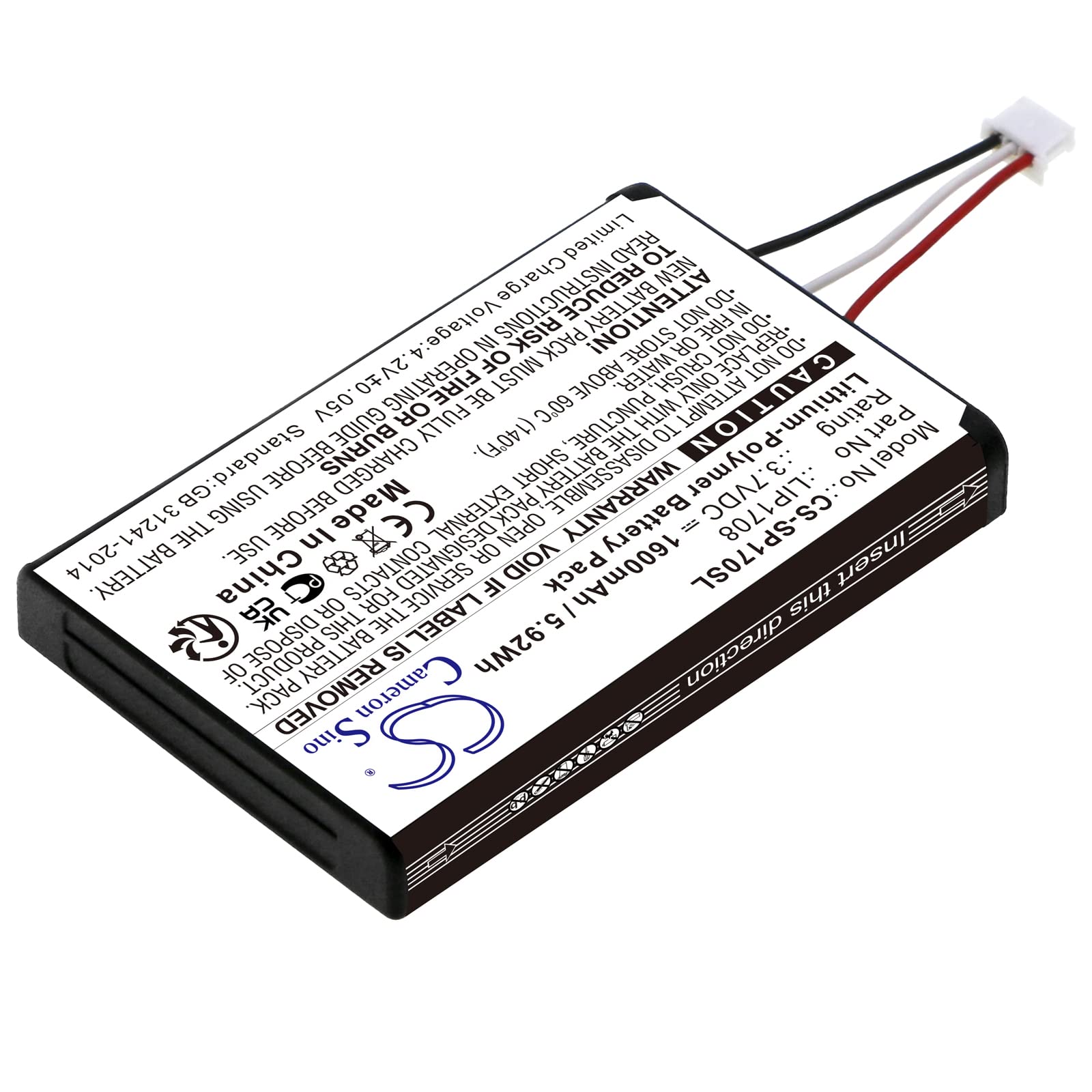 Qigenia LIP1708 Replacement Battery for CFI-ZCT1W CFI-1015A PS5,Battery (1600mAh/3.7V)