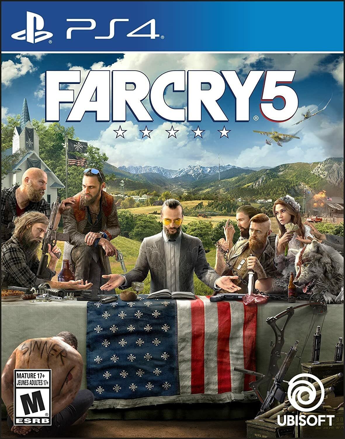 Far Cry 5 PS4 PS5 Ubisoft Survival Hunting Fighting - Brand New!