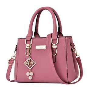 ENVEZ Crossbody Bags for Women Fashion Pure Leather Messenger Bag With Metal Pendant Removable Straps Large Capacity Handbag