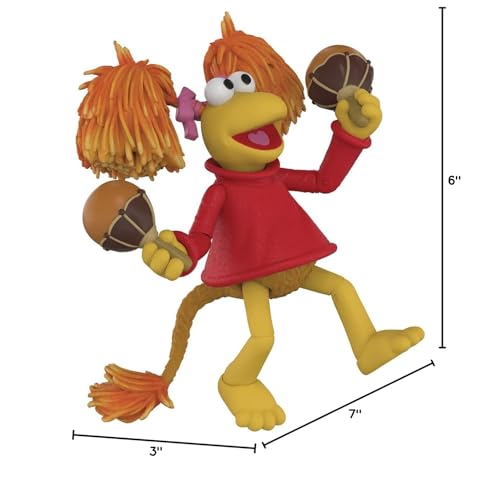 Boss Fight Studio Red, Fraggle Rock Collectible Action Figure – Highly Articulated Figurine - Accessories Including Hat, Magnifying Glass, Whistle, Maracas, Interchangeable Hands & Expression – 1:12