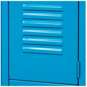 Global Industrial 2-Tier 6 Door Locker, 12"Wx12"Dx36"H, Blue, Assembled