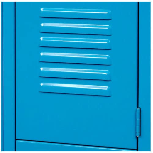 Global Industrial 2-Tier 6 Door Locker, 12"Wx12"Dx36"H, Blue, Assembled