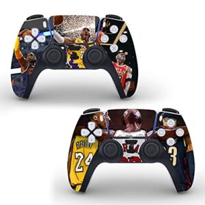 jochui ps5 controller skin ps5 controller sticker ps5 controller skins and wraps vinyl stickers decal for ps5 controllers (2 pack) basketball goat