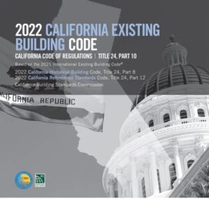 2022 california existing building code, title 24, part 10 (includes parts 8 & 12). isbn 9781957212968