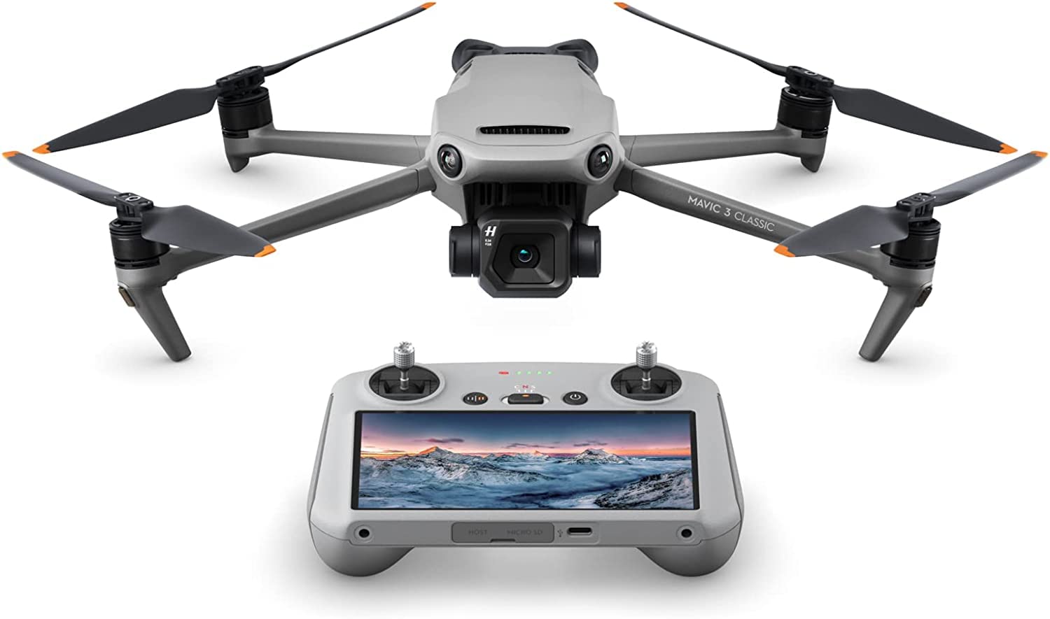 DJI Mavic 3 Classic - Camera Drone with DJI-RC 4/3 CMOS Hasselblad Camera, 5.1K HD Video, with 128 GB Micro SD Card, 3.0 USB Card Reader, Landing Pad, Waterproof Backpack and More