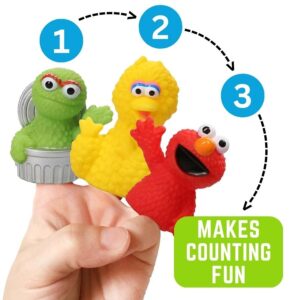 Sesame Street 10 Piece Finger Puppet Set - Party Favors, Educational, Bath Toys, Floating Pool Toys, Beach Toys, Finger Toys, Playtime