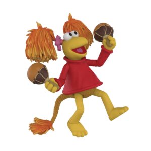 boss fight studio red, fraggle rock collectible action figure – highly articulated figurine - accessories including hat, magnifying glass, whistle, maracas, interchangeable hands & expression – 1:12