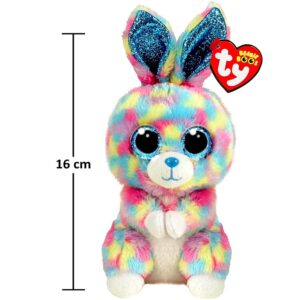 Ty Beanie Boo's Hops The Rabbit Soft Toy 15 cm-TY36568, TY36568, Multicoloured, Small