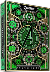 theory11 avengers green edition premium playing cards - marvel studios' the infinity saga deck