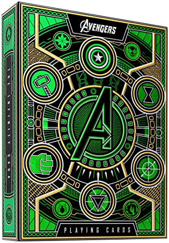 theory11 Avengers Green Edition Premium Playing Cards - Marvel Studios' The Infinity Saga Deck