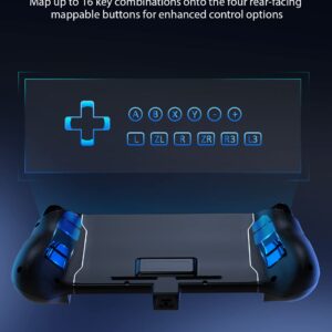 NexiGo Gripcon, Enhanced Switch/Switch OLED Controller for Handheld Mode, Ergonomic Controller for Nintendo Switch OLED with 6-Axis Gyro, Mapping Function, Black