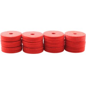 Wool Cymbal Felt TAODAN 12PCS 36x10mm Red Wool Cymbal Felt, Cymbal Replacement Accessories