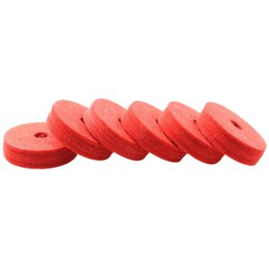 Wool Cymbal Felt TAODAN 12PCS 36x10mm Red Wool Cymbal Felt, Cymbal Replacement Accessories