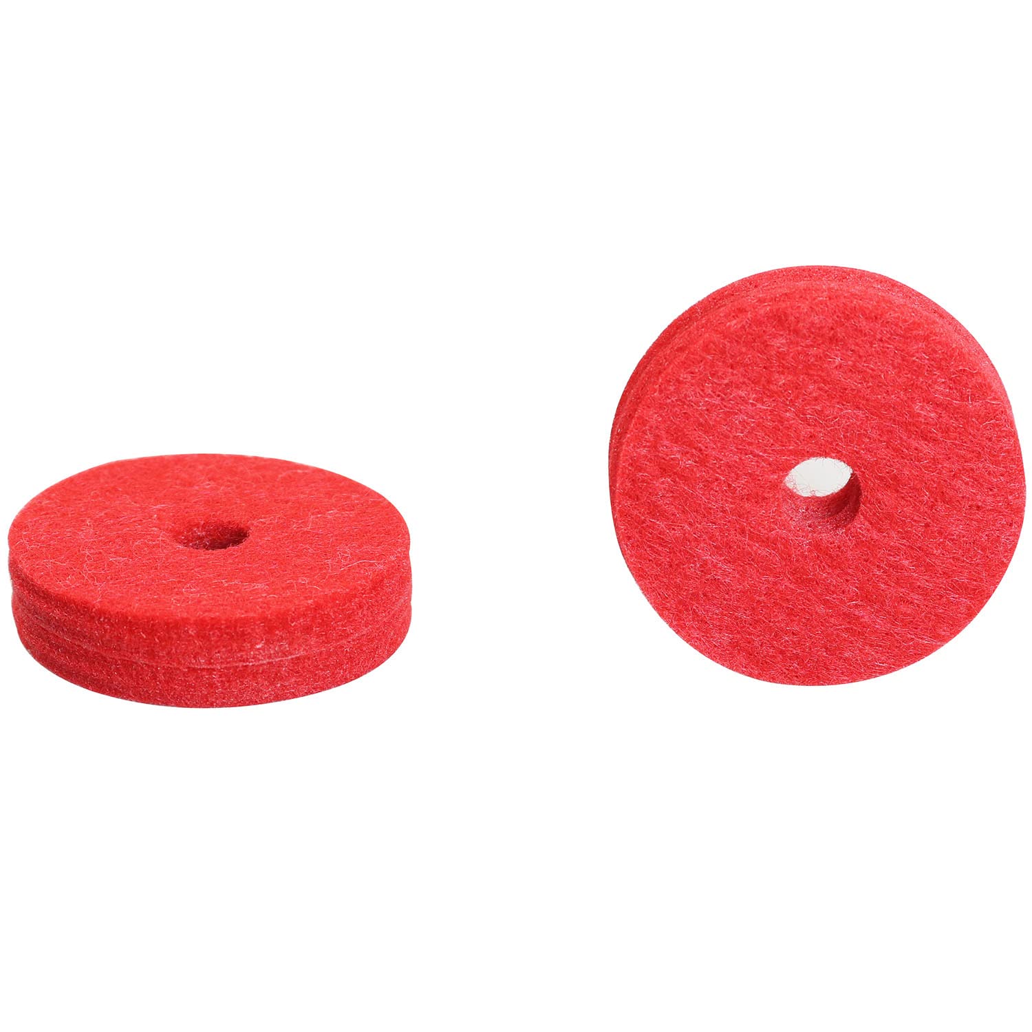 Wool Cymbal Felt TAODAN 12PCS 36x10mm Red Wool Cymbal Felt, Cymbal Replacement Accessories