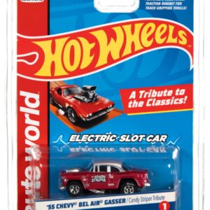 Auto World Hot Wheels Candy Striper Xtraction - 1955 Chevy Bel Air HO Scale Slot Car