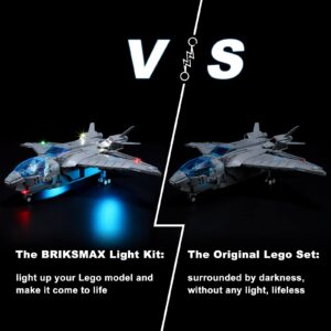 BRIKSMAX Led Lighting Kit for LEGO-76248 The Avengers Quinjet - Compatible with Lego Marvel Building Blocks Model- Not Include Lego Set