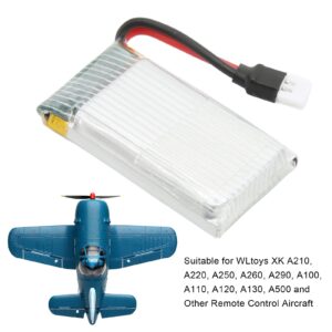 3.7V 400mAh Lithium Battery, 25C RC Battery for WLtoys XK A500 Remote Control Aircraft Spare Parts