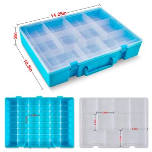 Case Compatible with Akedo Ultimate Arcade Warriors Figures Packs, Mini Battling Action Character Collector Storage Organizer Fits for Battle Arena/for Legendary Attack Toy Figure (Box Only) Blue