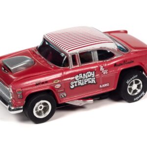 Auto World Hot Wheels Candy Striper Xtraction - 1955 Chevy Bel Air HO Scale Slot Car