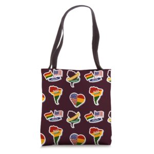 black history month american african pride pattern tote bag