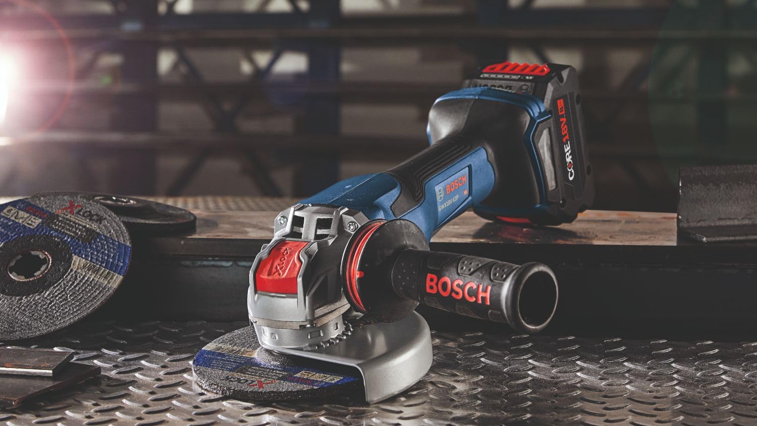 BOSCH GWX18V-13PN PROFACTOR 18V X-LOCK 5 – 6 In. Angle Grinder with Paddle Switch, Tool-free Disc Swap (Bare Tool)