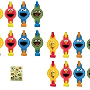 Amscan Sesame Street Birthday Party Supplies Bundle includes Party Blowout - 16 Count