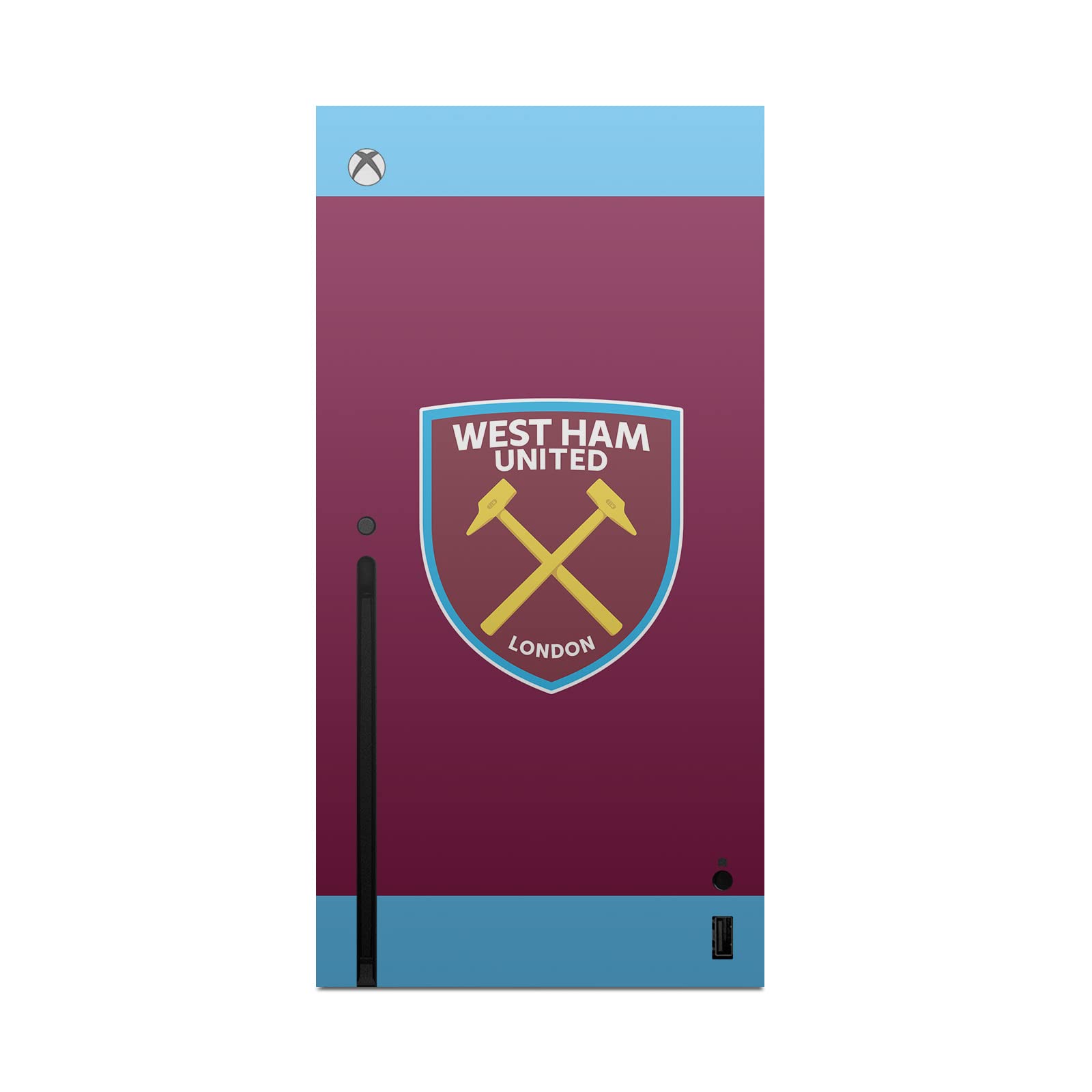 Head Case Designs Officially Licensed West Ham United FC 1895 Claret Crest Art Vinyl Sticker Gaming Skin Decal Cover Compatible with Xbox Series X Console