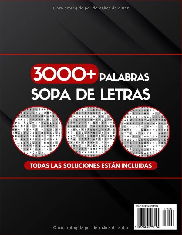 Letra Grande 3000+ Palabras Sopa de Letras Para Adultos: Libro De Sopa De Letras En Español (Sopa de Letras Para Adultos Letra Grande) (Spanish Edition)