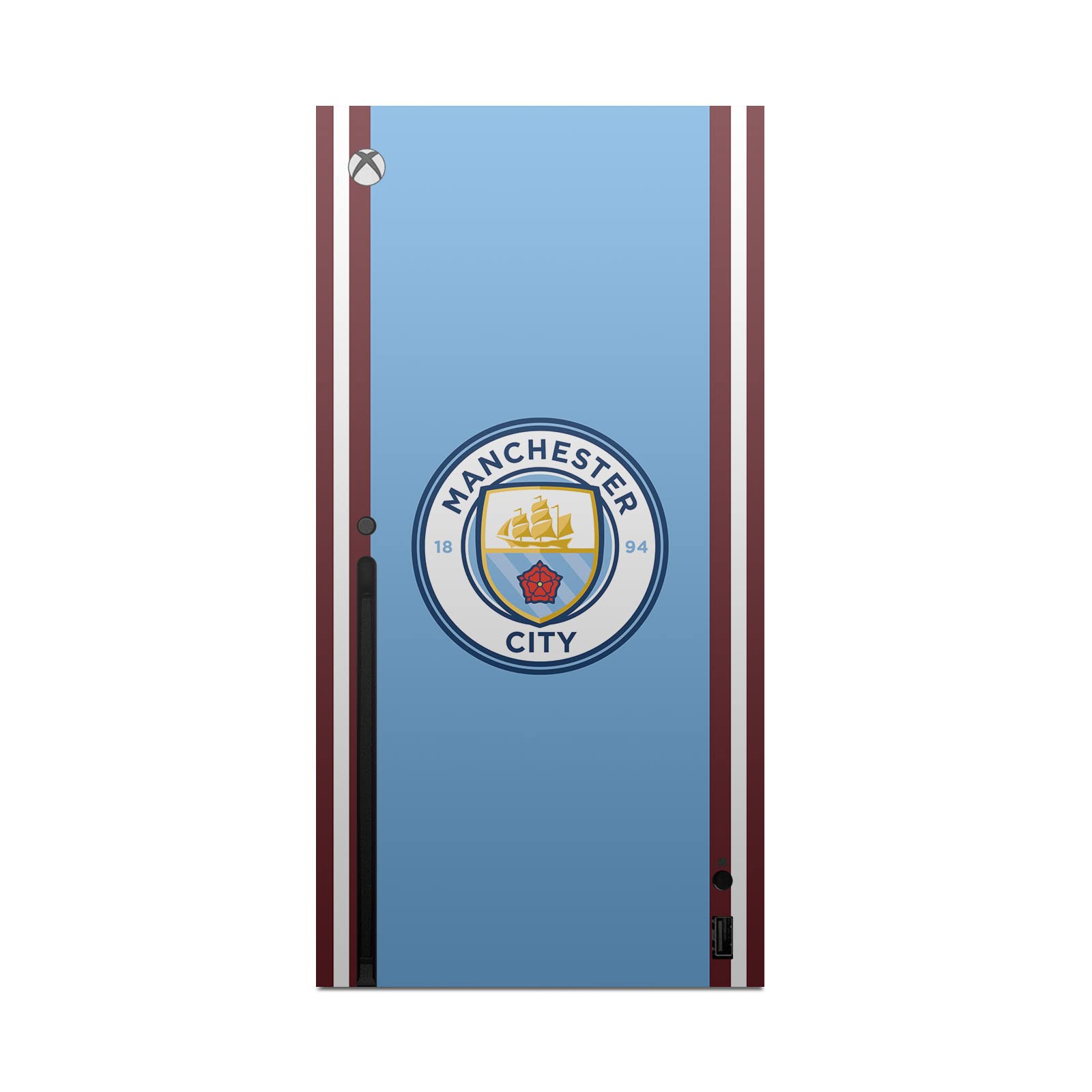 Head Case Designs Officially Licensed Manchester City Man City FC 2022/23 Home Kit Logo Art Vinyl Sticker Gaming Skin Decal Cover Compatible with Xbox Series X Console