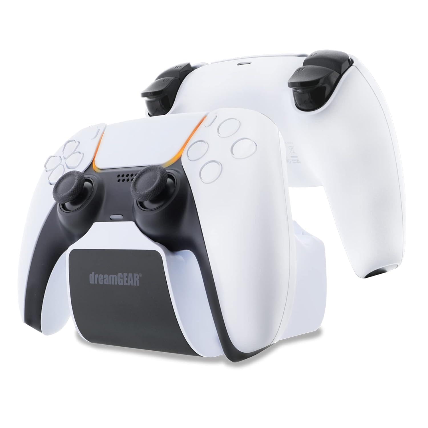 dreamGEAR Dual Power Station: PS5 Dualsense Controller Charging Station, Fast Charging, Base Grip, Simple Drop-in Design