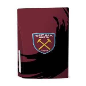 Head Case Designs Officially Licensed West Ham United FC Sweep Stroke Art Vinyl Faceplate Sticker Gaming Skin Decal Compatible with Sony Playstation 5 PS5 Disc Edition Console & DualSense Controller