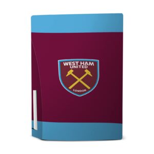 Head Case Designs Officially Licensed West Ham United FC 1895 Claret Crest Art Vinyl Faceplate Sticker Gaming Skin Decal Cover Compatible with Sony Playstation 5 PS5 Disc Edition Console