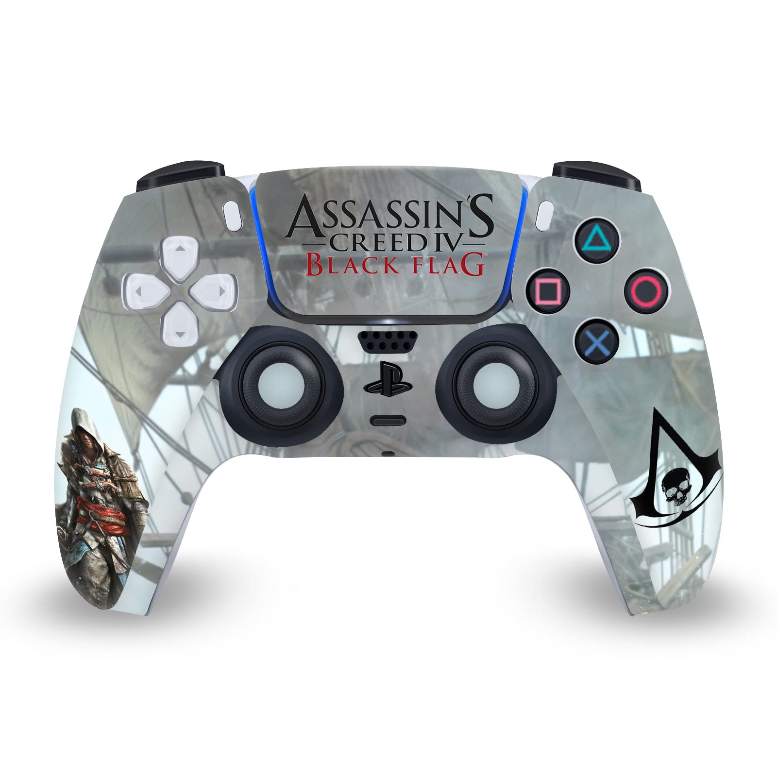 Head Case Designs Officially Licensed Assassin's Creed Edward Kenway Key Art Black Flag Graphics Vinyl Faceplate Sticker Gaming Skin Decal Compatible With Sony PlayStation 5 PS5 DualSense Controller