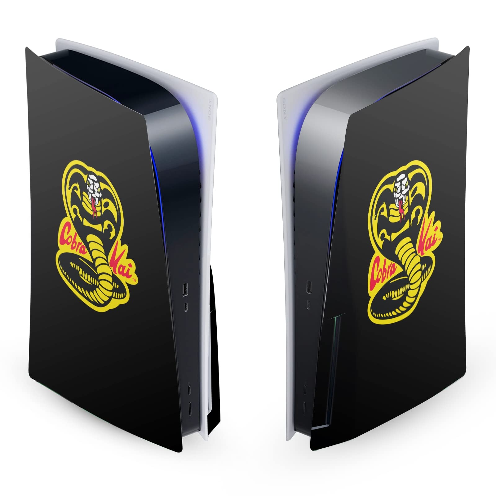 Head Case Designs Officially Licensed Cobra Kai Classic Logo Iconic Vinyl Faceplate Sticker Gaming Skin Decal Cover Compatible With Sony PlayStation 5 PS5 Disc Edition Console