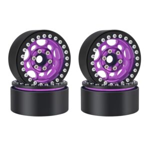 4PCS Metal 1.9" Beadlock Wheel Rims for 1/10 Scale Rc Crawler Traxxas TRX-4 Axial Scx10 II D90 Tamiya CC01 D110