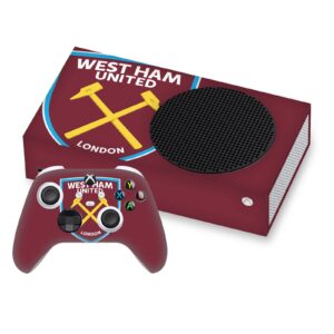 head case designs officially licensed west ham united fc oversized art vinyl sticker gaming skin decal cover compatible with xbox series s console and controller bundle