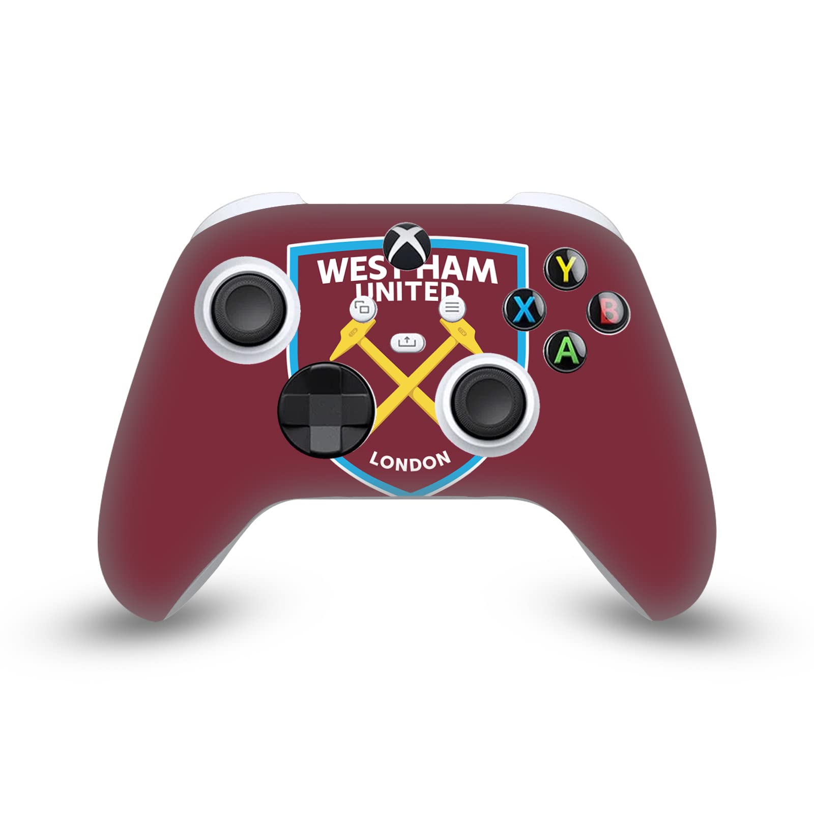 Head Case Designs Officially Licensed West Ham United FC Oversized Art Vinyl Sticker Gaming Skin Decal Cover Compatible with Xbox Series X Console and Controller Bundle