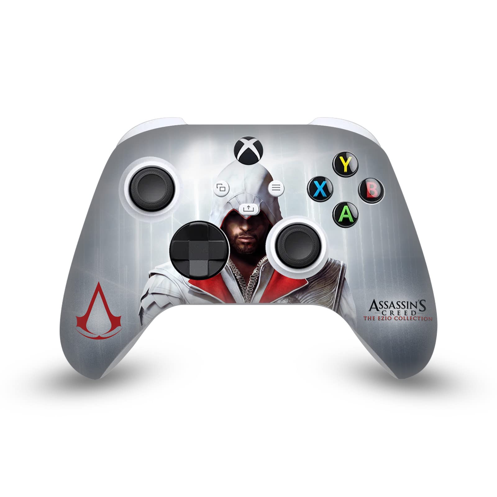 Head Case Designs Officially Licensed Assassin's Creed Master Assassin Ezio Auditore Brotherhood Graphics Vinyl Sticker Gaming Skin Decal Compatible With Xbox Series X Console and Controller Bundle